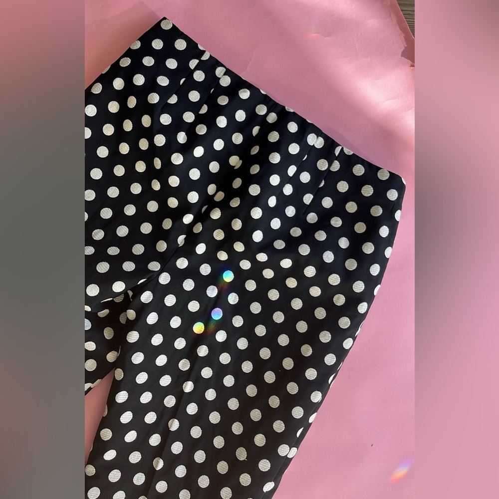 Vintage Talbots Black and Cream Polka Dot Pants